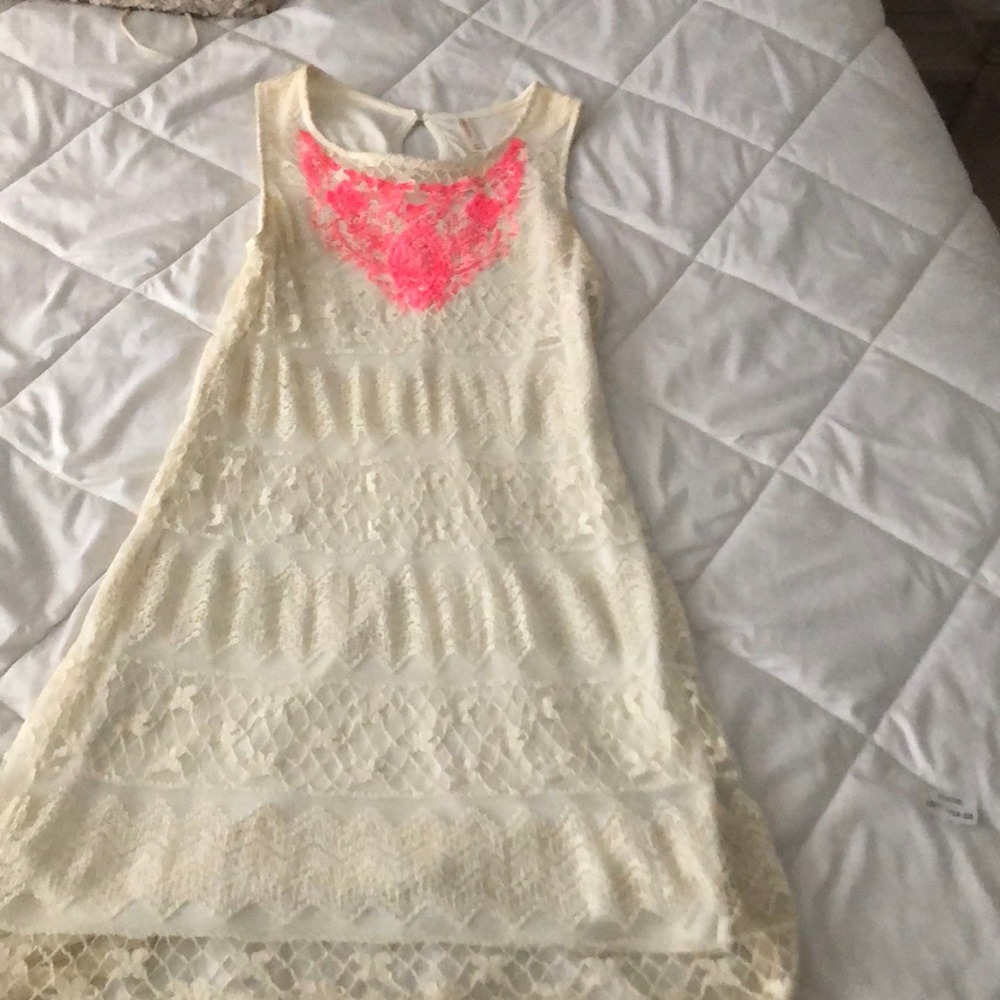 Lace overlay dress